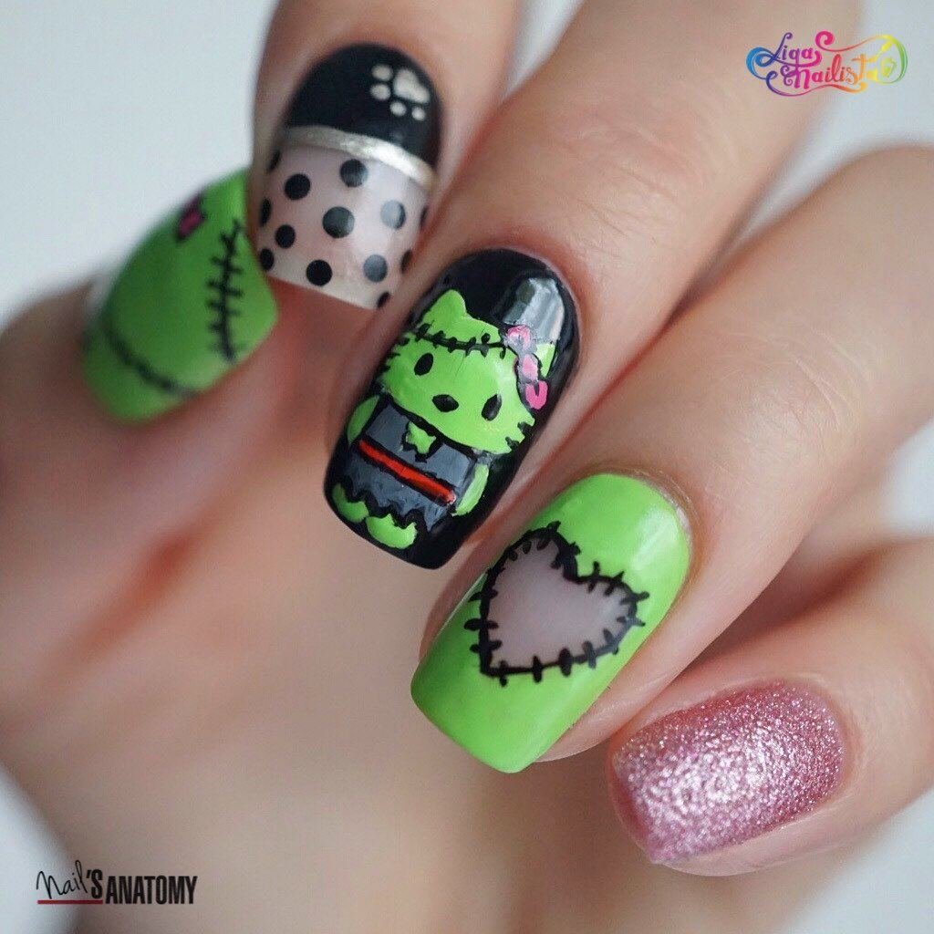 Bright Green Frankenstein Face Nails — B4XYK4wAyYNCarolina.jpg
