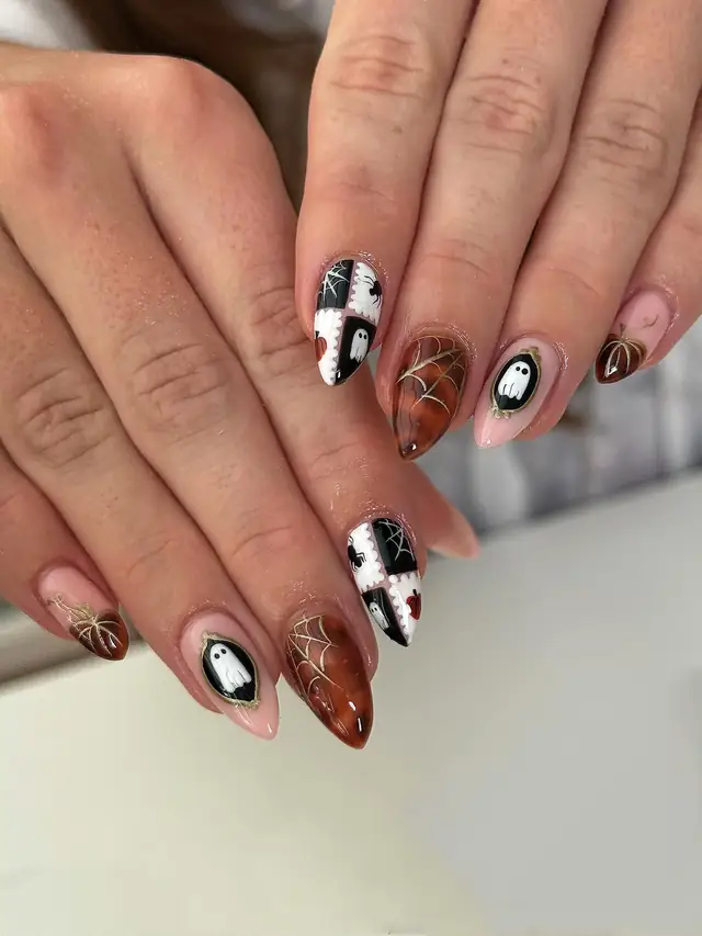 Ghost nail design from DQcfaSCjCkxAmy Louise Nails.jpg
