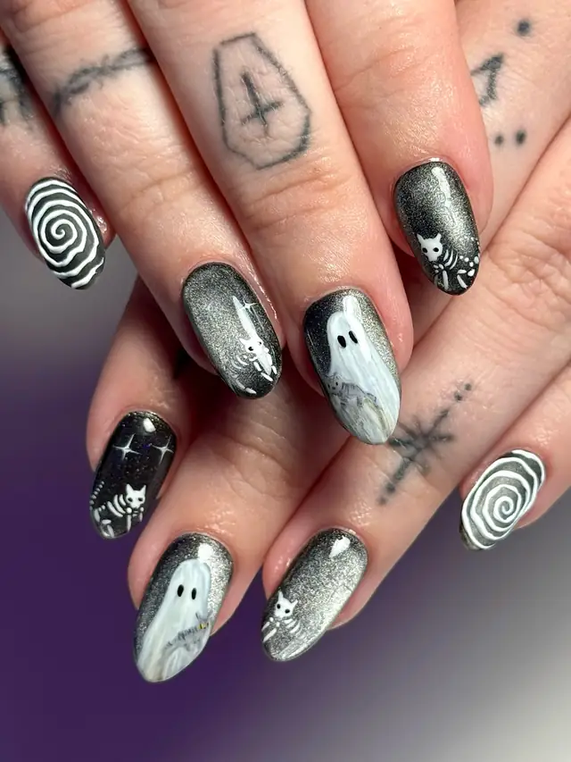 Ghost nail design from DdcEQLeMFI4White.jpg