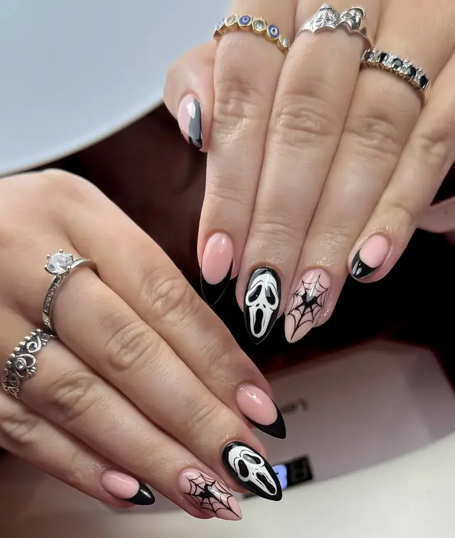 Ghost nail design from DOxnQDcjMbM.jpg