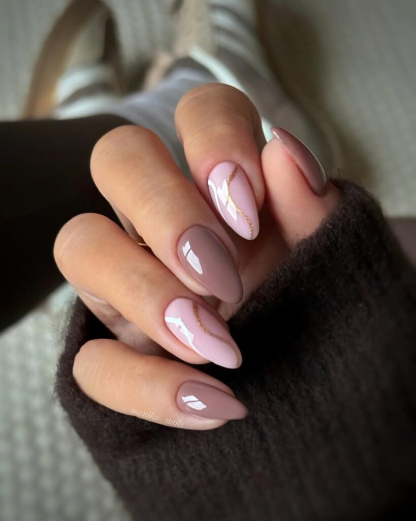 Sheer Pink Almonds with Fine White Curves