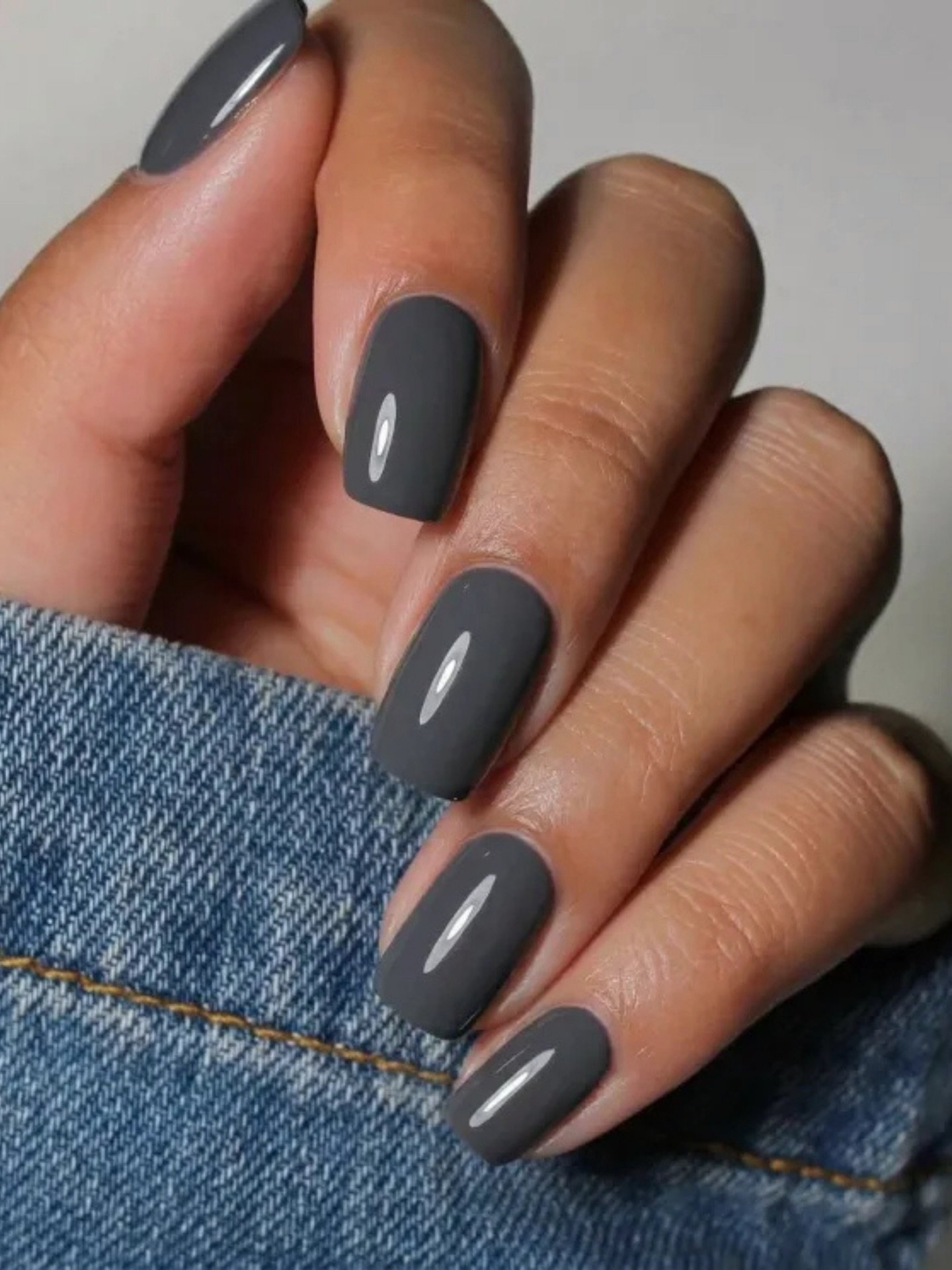 Deep Blue Short Square Nails