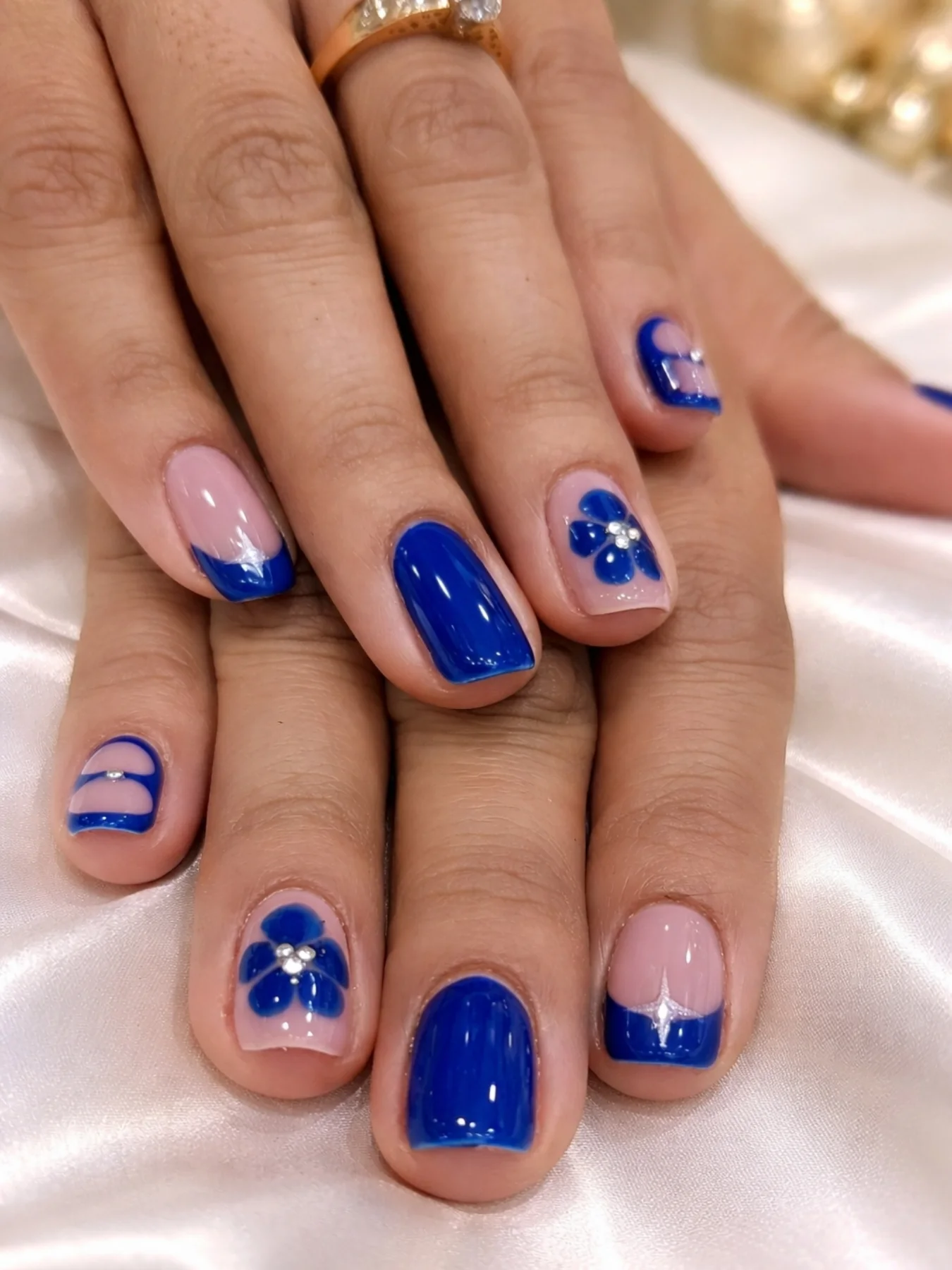 Cobalt Blue Short Nails