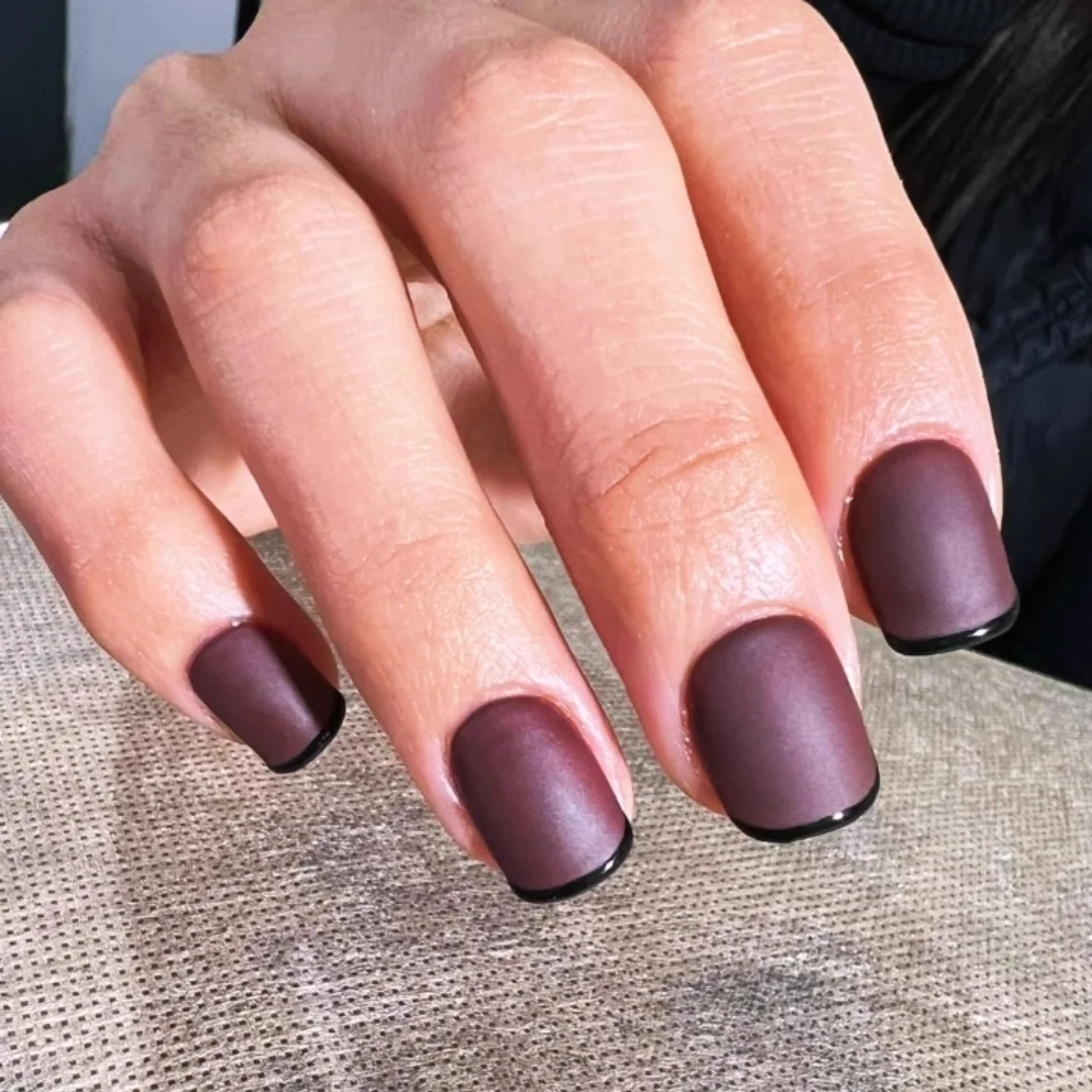 Muted Plum Short Nails