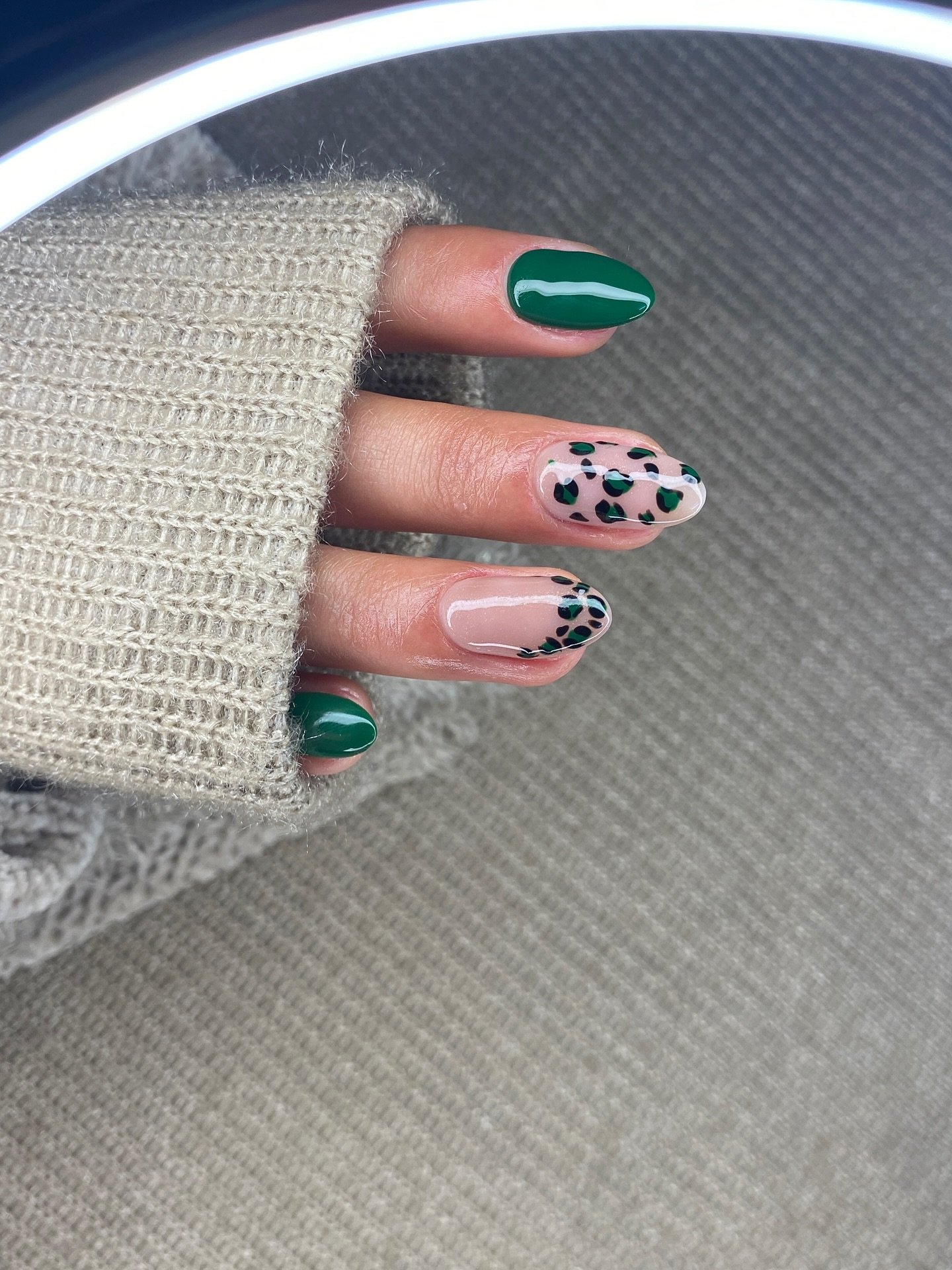 Pink, Blue and Animal Print Nails