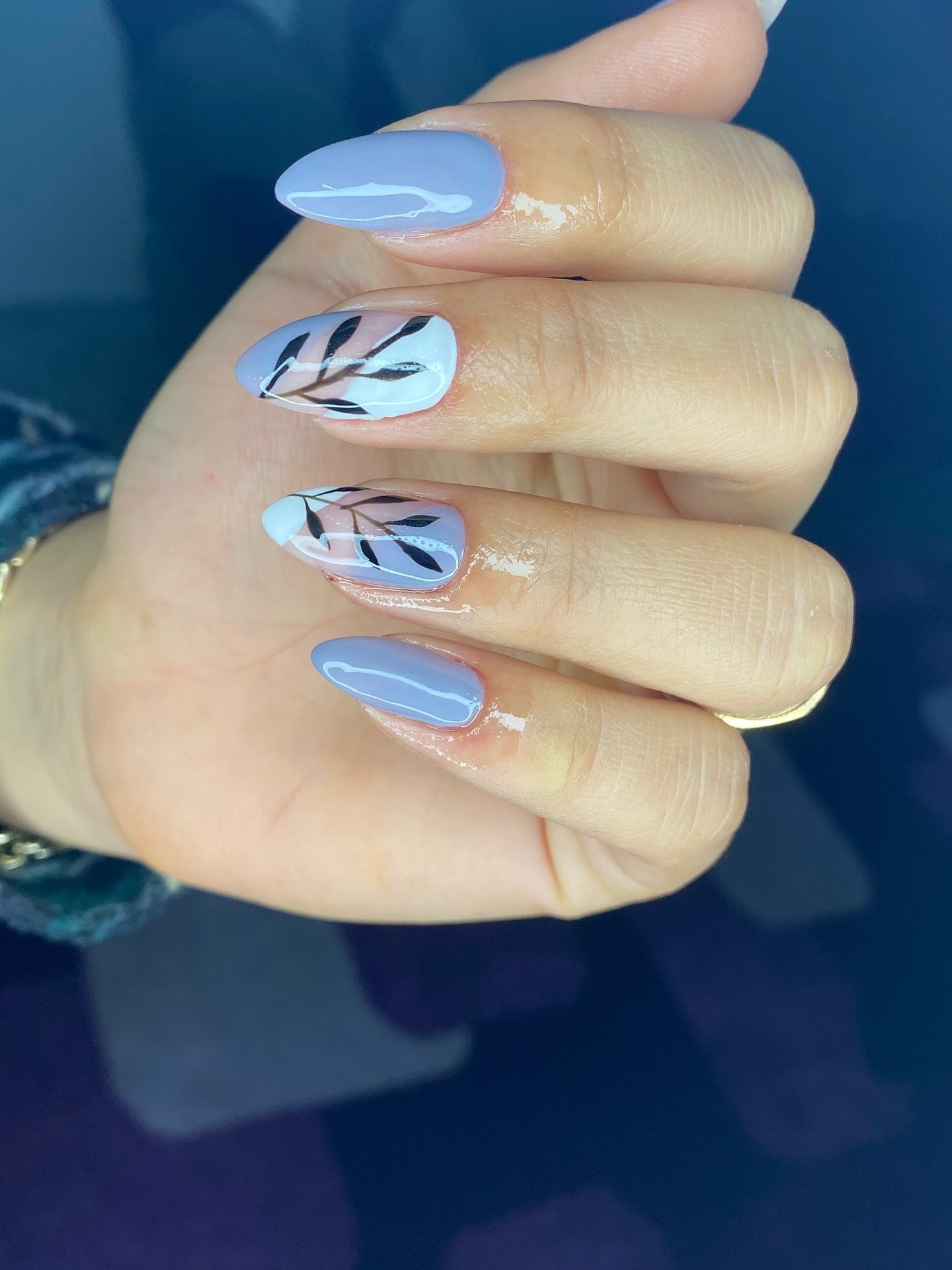 Orange and Yellow Mixed Nails