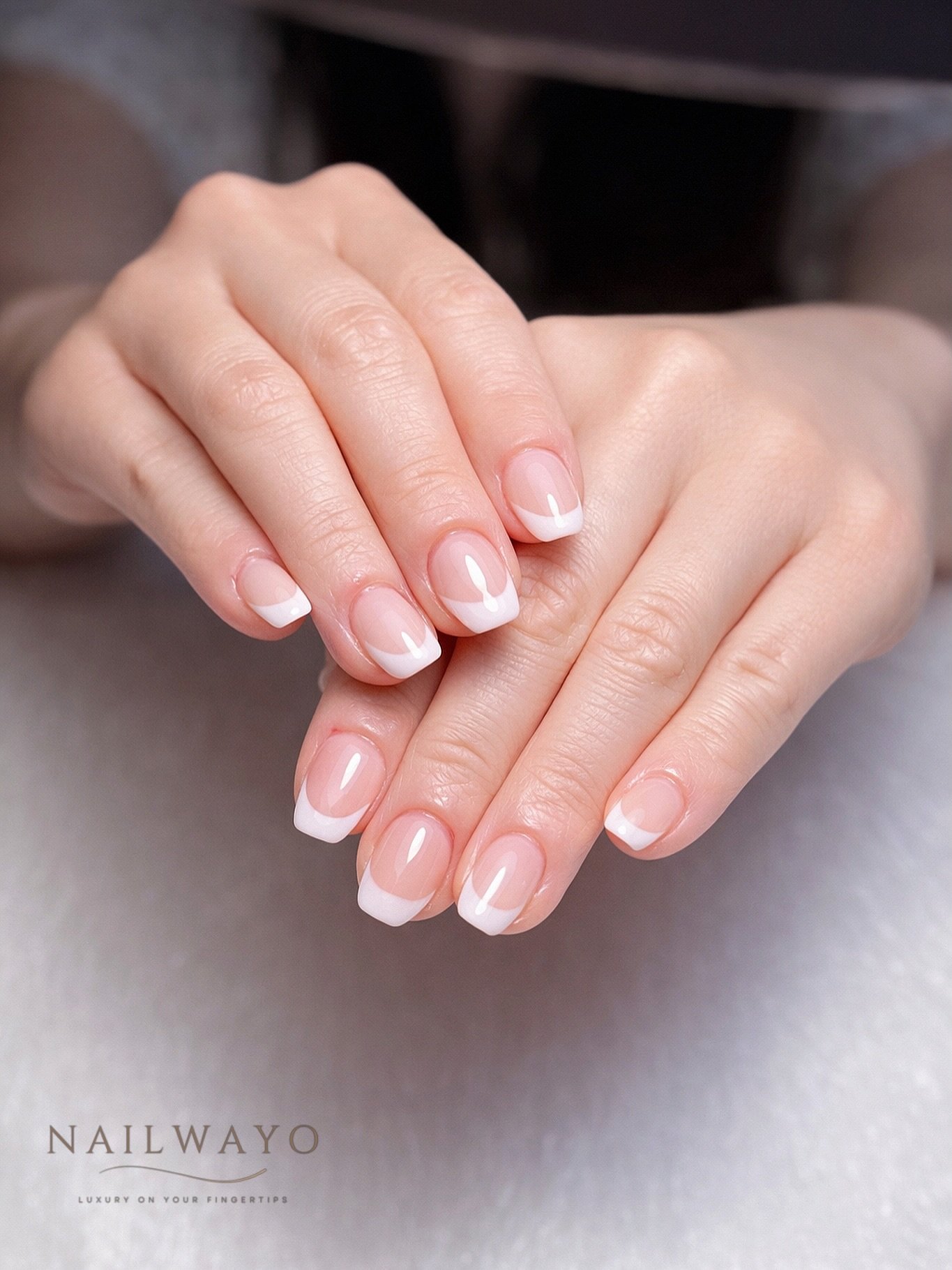 Short Natural Pink Coffin Nails