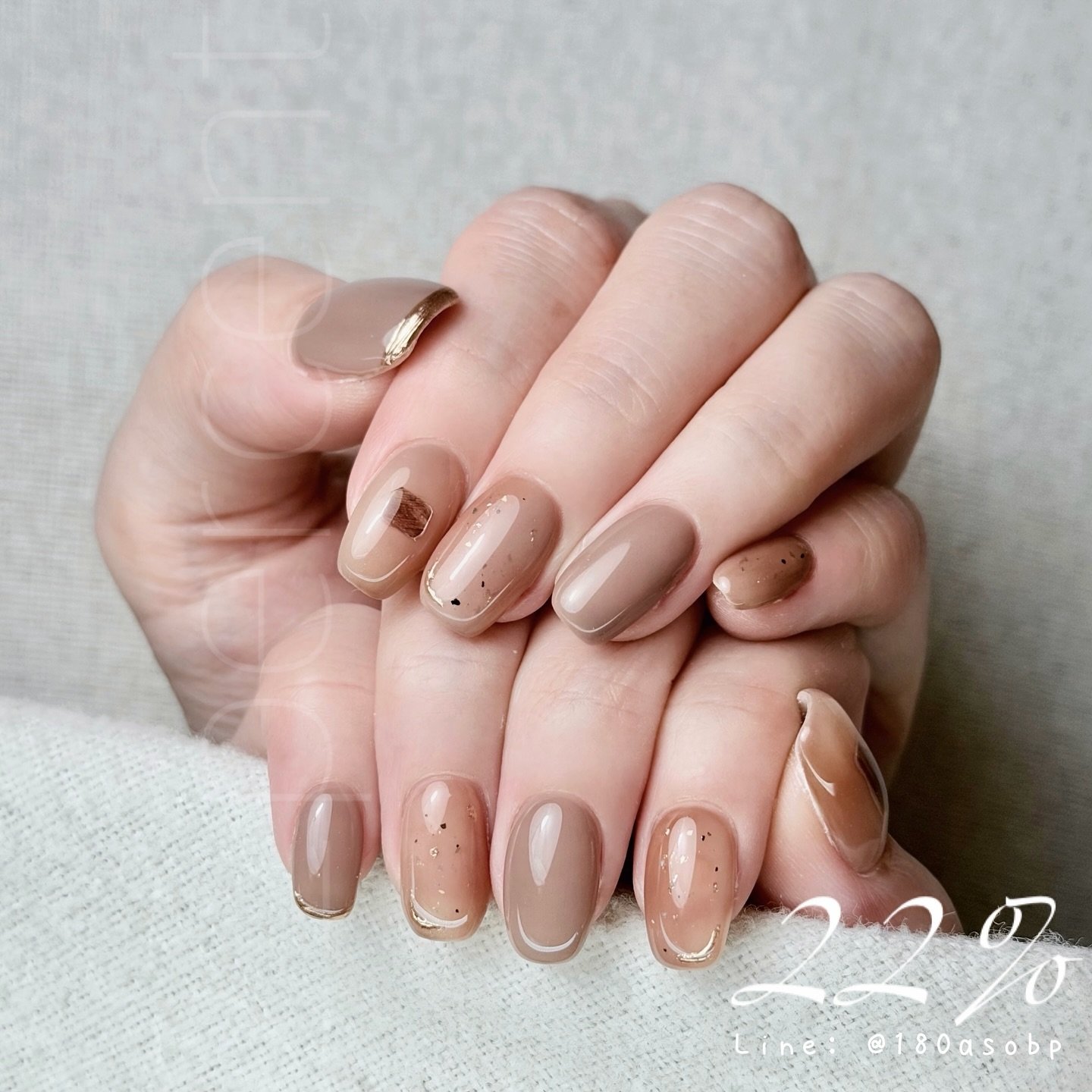 Soft Taupe Nails with a Minimal Glossy Finish