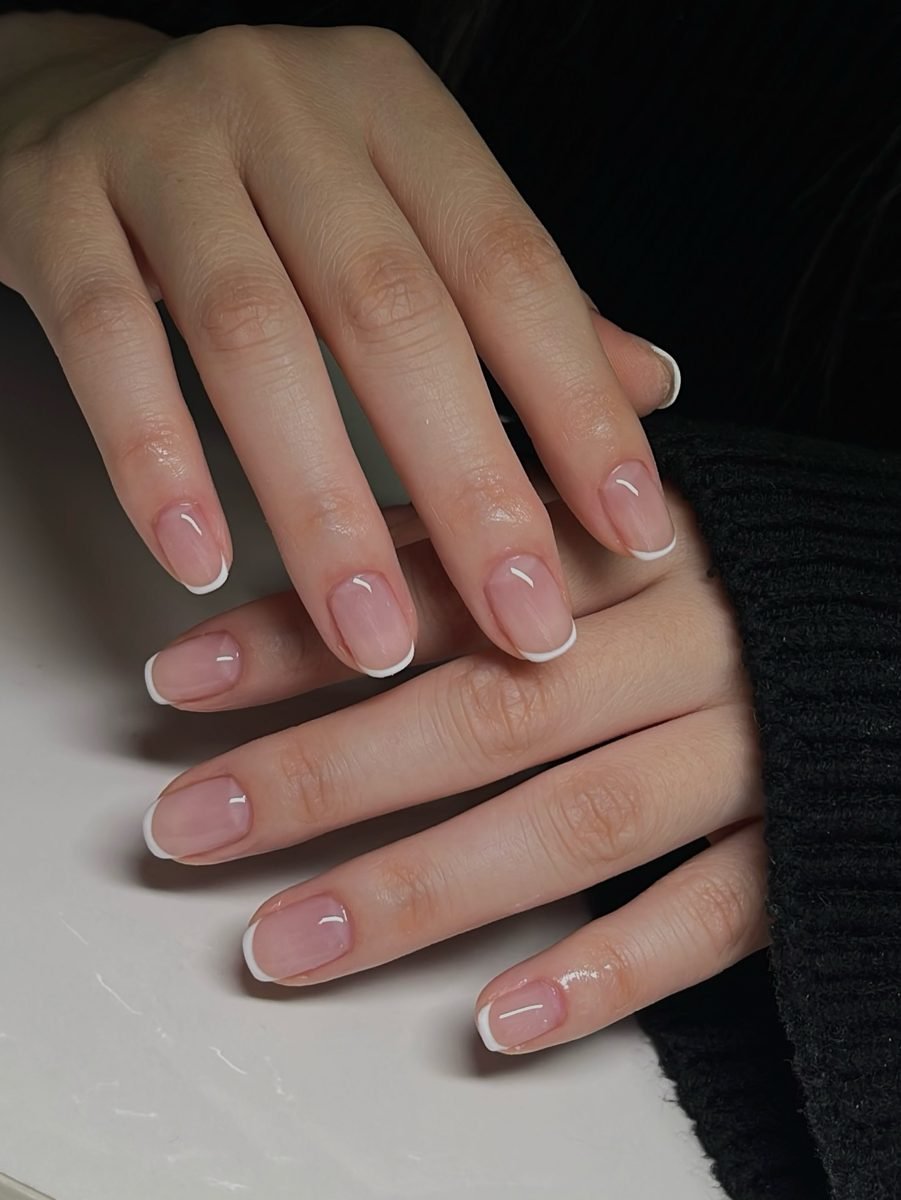 Sheer Pink Short Nails